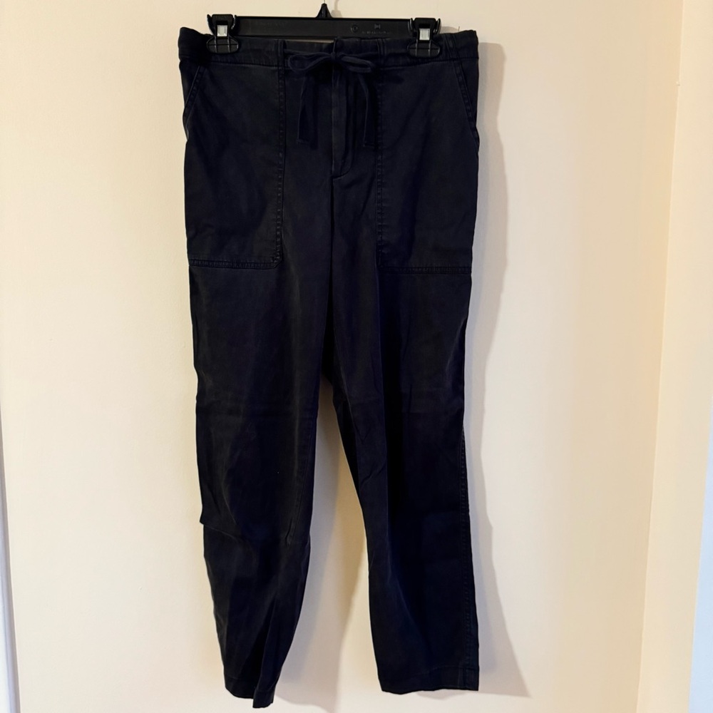 Lou & Grey Black Drawstring Straight Leg Pants Sz S